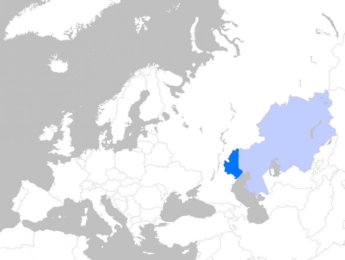 mapa ng Kazakhstan europa