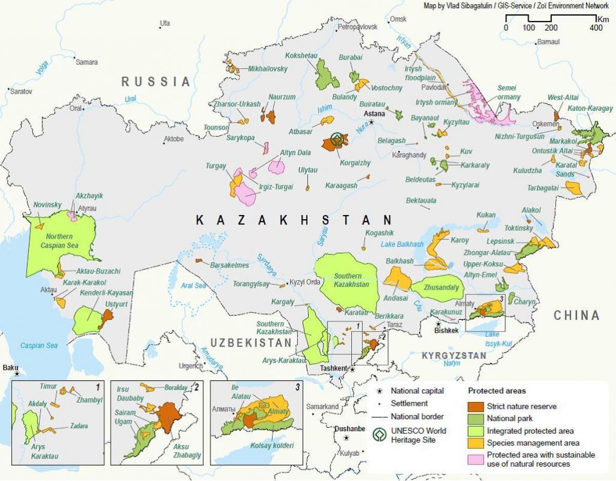 mapa ng Kazakhstan natural na mga mapagkukunan