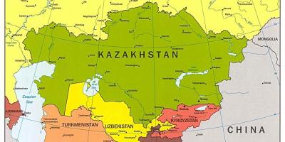 Mapa ng Kazakhstan mapa ng asya