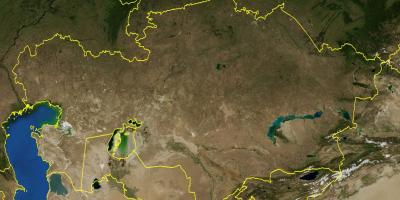 Mapa ng Kazakhstan topographic
