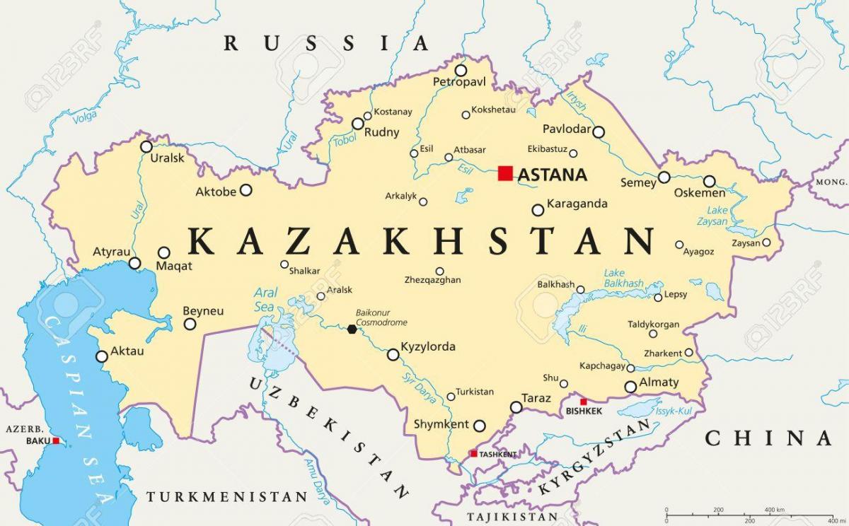 mapa ng Kazakhstan astana