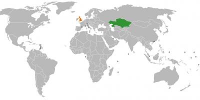 Kazakhstan lokasyon sa mapa ng mundo